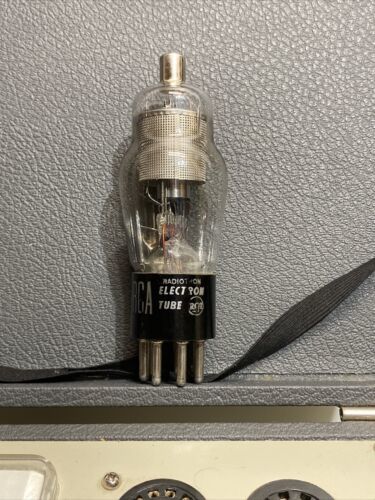 1- RCA 6F7 Vacuum Tube Tested Mesh Plate Loc. Stock for Dan 50L6gt,6A7,1... - $11.71