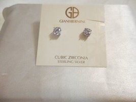 Giani Bernini 1-3/4&quot; Sterling Silver Cubic Zirconia Stud Earrings K678 $40 - £11.00 GBP