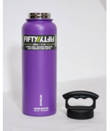 Purple 3 Finger Handle Fifty/Fifty 40oz Double Wall Insulated Steel Wate... - £36.13 GBP
