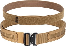 Tactical Gun Belt Molle Battle Belt 1.75&quot; &amp; 1.5&quot; Rigger Heavy Duty Belt - $51.94