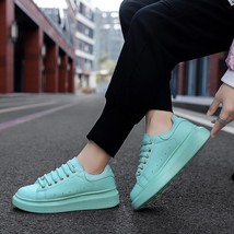 Hion vulcanized shoes lover lace up casual shoes orange basket shoes breathable walking thumb200