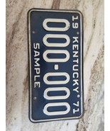 vintage 1971 Kentucky SAMPLE License Plate # 000-000 blue / white - €34,23 EUR