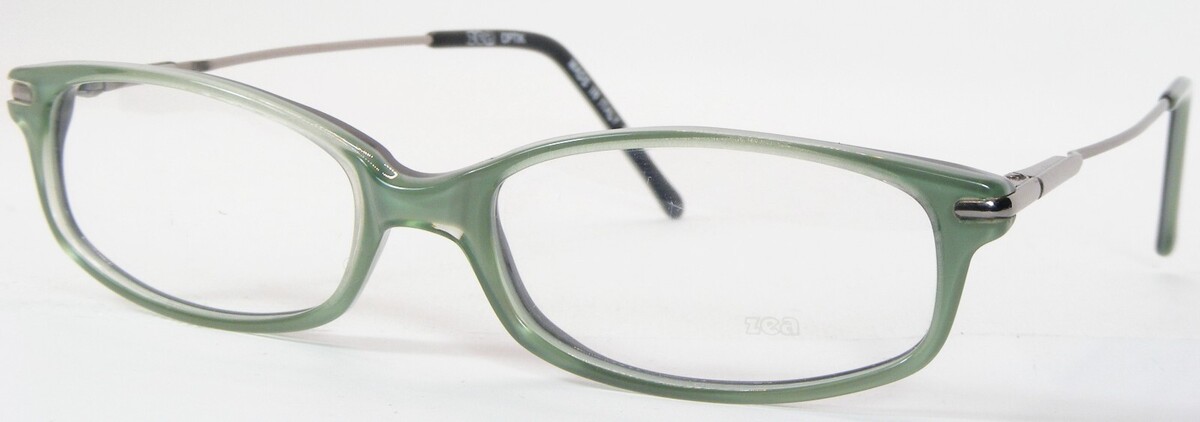 Occhiali Vintage ZEA M 38 41 Verde Mare / Nero / Argento RARO 47-16-135 ... - $58.42