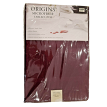 Origins Microfiber Spill Proof Tablecloth Purple Oblong 60x84Holiday Dining New! - £15.14 GBP