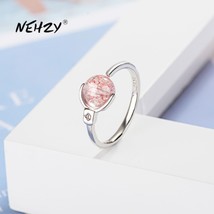 NEHZY 925 sterling silver new woman fashion jewelry high quality crystal pink ag - £7.19 GBP