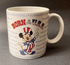 Vintage 1986 Applause Disney Mickey Mouse Coffee Tea Mug Born in the USA - £18.03 GBP
