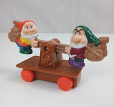 Vtg 1994 Disney Snow White And The Seven Dwarfs Happy &amp; Grumpy McDonald&#39;s Toy - £3.04 GBP