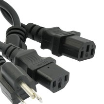 DIGITMON 2-Pack Value 5FT 3 Prong AC Power Cord Cable Plug for HP V195 19.45-inc - £11.64 GBP