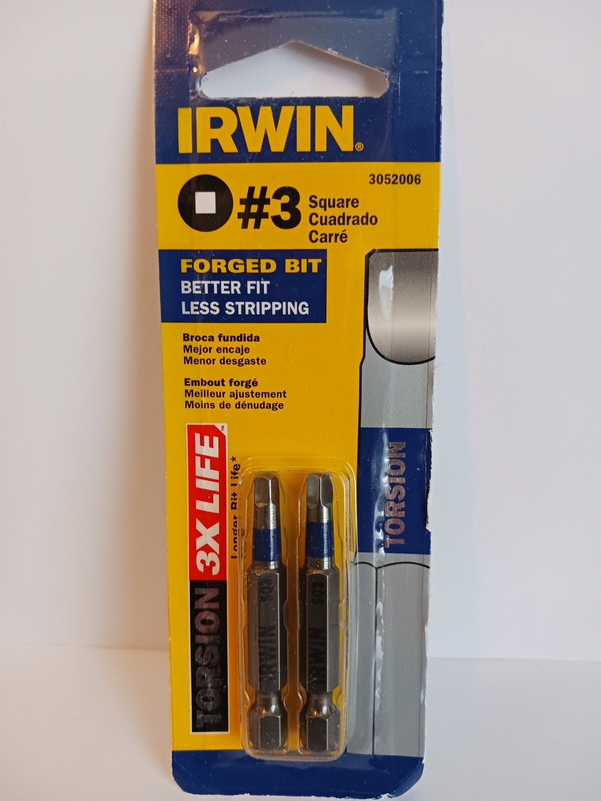Irwin, #3 Square Torsion Bit, 3052006, 2 Inch - $4.75