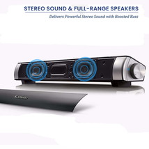 Computer Speaker, Wired Stereo Surround Sound PC Speaker with Headphone &amp; Mic Ou - £42.46 GBP
