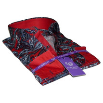 Men Shirt J.Valintin Turkey Usa Egyption Cotton Axxess Style 5406-04 Red image 6