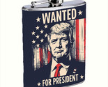 President Donald Trump 2024 L8 8oz Stainless Steel Flask Drinking Whiske... - $15.79