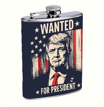 President Donald Trump 2024 L8 8oz Stainless Steel Flask Drinking Whiske... - £12.40 GBP