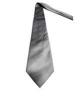 Vintage Neiman Marcus Solid Gray Grey Men&#39;s Tie Necktie 100% Silk - £10.99 GBP