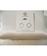 Giani Bernini 1&quot; Sterling Silver Heart Dangle Drop Fish Hook Earrings Y5... - $1,187.87 MXN