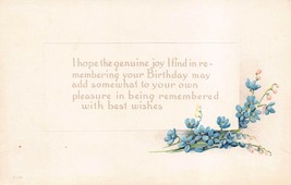 Antique Postcard  Early 1900&#39;s Birthday Wishes   Embossed - £3.02 GBP