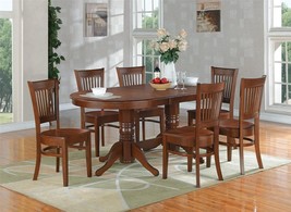East West 7Pc Vancouver Dining Set Table W/ 6 Side Chairs Solid Wood In Espresso - £1,167.05 GBP