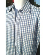 Charles Tyrwhitt Men&#39;s Non Iron Light Blue Checkered Dress Shirt  (15 1/... - £16.23 GBP