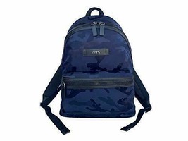Michael Kors Kent Indigo Nylon Large Backpack Camo Navy 37S0LKNB2U $398 MSRP FS - £94.73 GBP