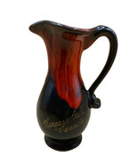Evangeline Canadian Art Pottery Niagara Falls Water Pitcher Jug Red Brow... - $287.76 MXN