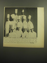 1960 The Plaza Hotel Ad - It takes 11 chefs to prepare one Filet Mignon Rossini - £11.78 GBP