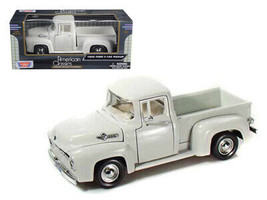 1956 Ford F-100 Pickup Truck White 1/24 Diecast Car Motormax - £29.02 GBP