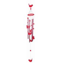 Spoontiques Red Cardinal Acrylic Wind Chime Outdoor Windchime 34 Inch - $24.73