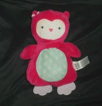 Carter&#39;s Pink Owl 62272 Crinkle Teether Security Blanket Stuffed Animal Plush - £36.81 GBP