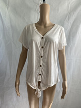 Kristen Nicole white button up shirt size XL - $11.88