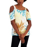 MSRP $40 Jm Collection Women Fern Map Cold-Shoulder T-Shirt  Size XS - €5,14 EUR MSRP $40 Jm Collection Women Fern Map Cold-Shoulder T-Shirt  Size XS - €5,14 EUR