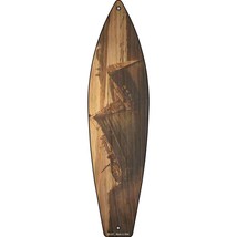 Vintage Wrecked Boat Novelty Metal Surfboard Sign SB-421 - £19.55 GBP