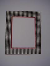 Picture Frame Mat 11x14 for 8x10 photo Alabama Crimson Tide Houndstooth and red - £9.60 GBP