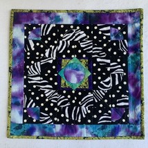 Handmade Quilt Wall Hanging Wanda E Tamasy Signed Dated #284 18&quot; x 18&quot; Colorful - $29.95