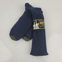 NOS Men Gold Toe Acrilan II Acrylic Fluffies Socks Navy Blue Vintage USA - £31.15 GBP