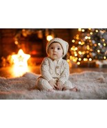 Baby&#39;s merino wool overall Newborn ivory hooded jumpsuit Winter unisex k... - $100.00+