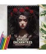 Ghastly Enchantress Spiral-Bound Coloring Book for Adult, Relax, Stress ... - £16.25 GBP