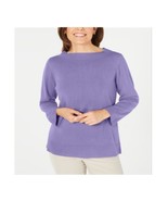 Karen Scott Womens S Purple Long Sleeve Boat Neck Luxsoft Sweater NWD AF11 - £7.73 GBP