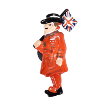 Vintage Fridge Magnet British Union Jack Flag London Soldier Souvenir - £12.65 GBP