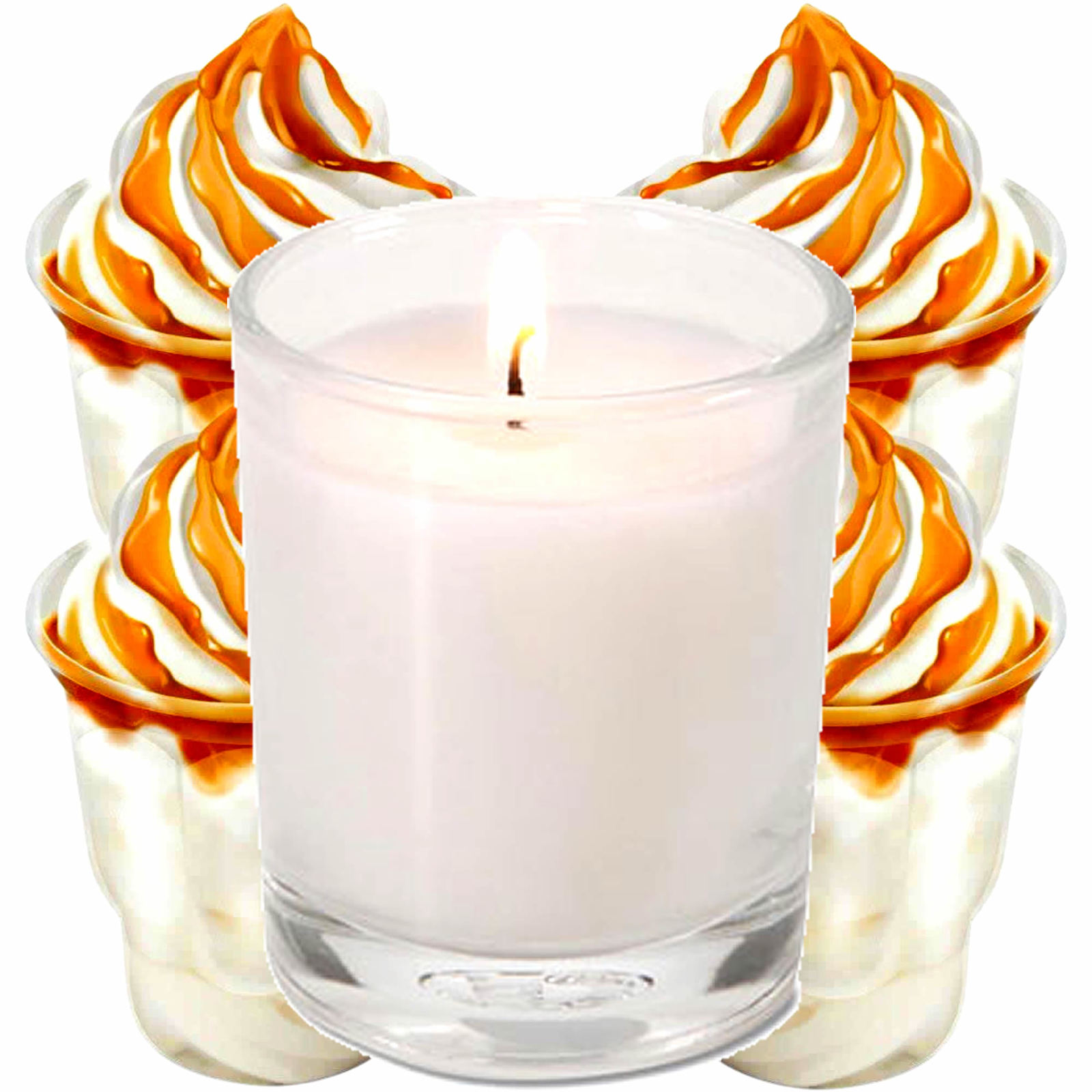 Vanilla Caramel Scented Votive Candles Hand Poured Luxury Home Fragrance - $14.95+