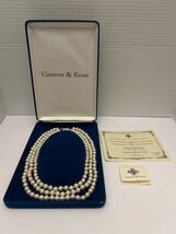 Camrose &amp; Kross Jacqueline Kennedy Triple-Strand Faux Pearl Necklace Box... - $163.32