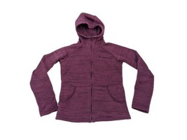 Girls Columbia Fleece Lined Jacket 14/16 Sweater Knit Hooded EXCELLENT C... - $16.34