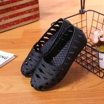 Ladies Summer Sandals Non-slip Comfortable Breathable Single Shoes Flat Round To - £27.65 GBP