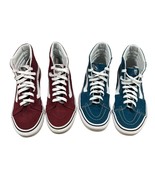 Vans Off The Wall Sk8-Hi High Top Teal Blue and Dark Red Skate Shoes M 7... - £62.27 GBP