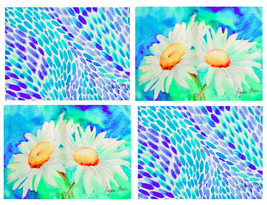 Daisy Sunshine Collection Place Mats 13x18 inches Set of 4 CLOSEOUT - £17.10 GBP