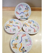 4 Lolita Melamine Lunch Luncheon Appetizer Plates Let&#39;s Do Lunch Butterf... - £11.91 GBP
