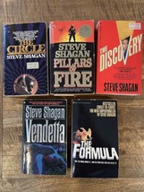 Lot of 5 STEVE SHAGAN Paperback Novels The Circle Vendetta The Discovery - $12.47