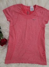 Nike Dri-Fit Sz S Coral Short Sleeve Athletic Top Stretch Run Fast Live ... - $16.82