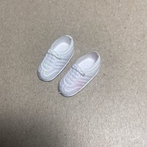 Vintage Barbie White Tennis Shoes Original 1&quot; Long Marked China - $5.84