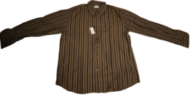 Georg Roth Germany Men&#39;s Brown Striped Button-Down Shirt (Size XL) - $80.00