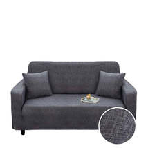 Anyhouz 3 Seater Sofa Cover Plain Gray Style and Protection For Living Room Sofa - £41.96 GBP
